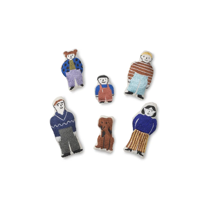 Ferm Living / Textilní figurky z organické bavlny Funkis Family