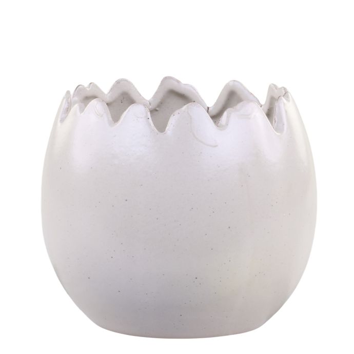 Chic Antique / Keramický obal na kvetináč Eggshell Light Latte 8,5 cm