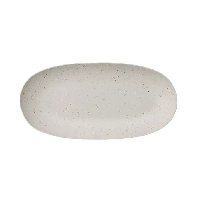 Bloomingville / Oválny servírovací tanier Sandrine Matte Off White 21 cm