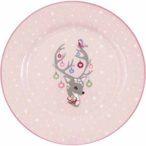GREEN GATE / Detský porcelánový tanierik Dina Pale Pink