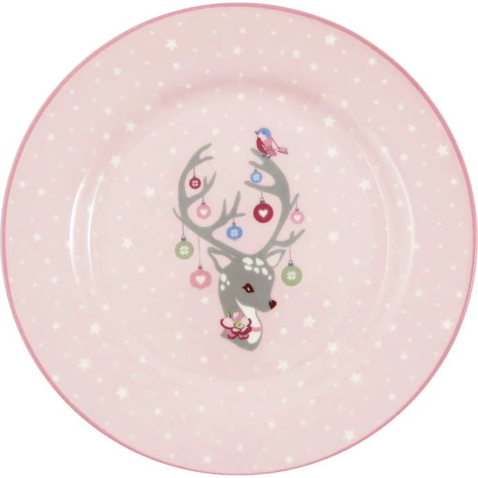 GREEN GATE / Detský porcelánový tanierik Dina Pale Pink 20 cm