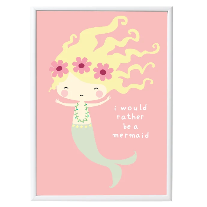 A Little Lovely Company / Dětský plakát Mermaid 50x70 cm