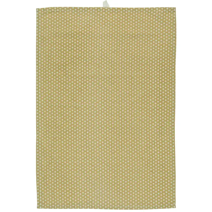 Ib Laursen / Utěrka Yellow White Dots 50x70 cm