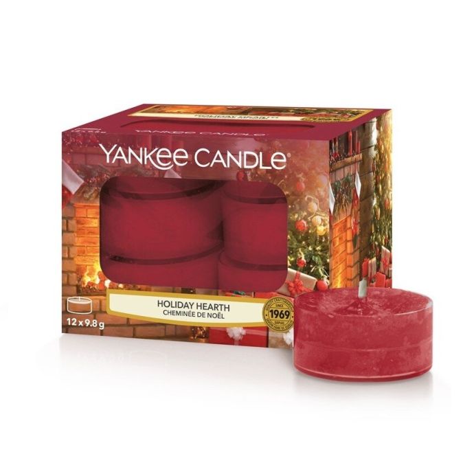 Yankee Candle / Čajové sviečky Yankee Candle 12 ks - Holiday Hearth