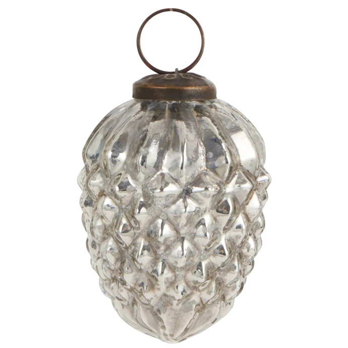Ib Laursen / Vánoční ozdoba Cone Silver 7cm