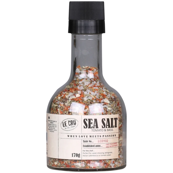 LE CRU Delicacies / Mořská sůl s rajčaty a bazalkou 170 g