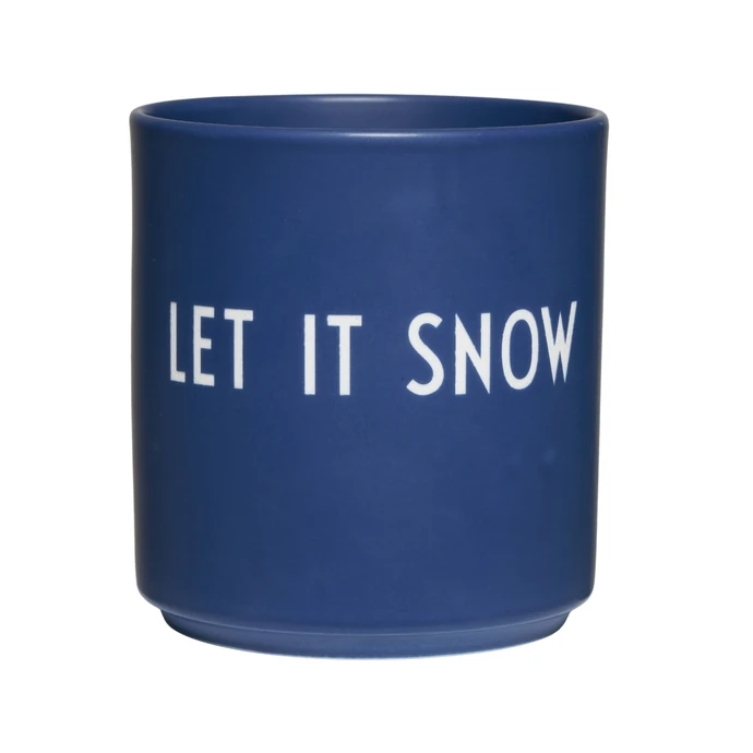 DESIGN LETTERS / Porcelánový hrnek Blue/Let It Snow 300 ml