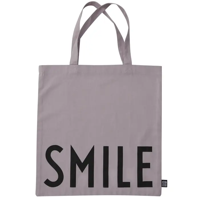DESIGN LETTERS / Plátěná taška Purple Smile