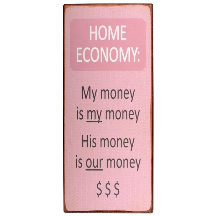 Ib Laursen / Kovová cedule Home Economy