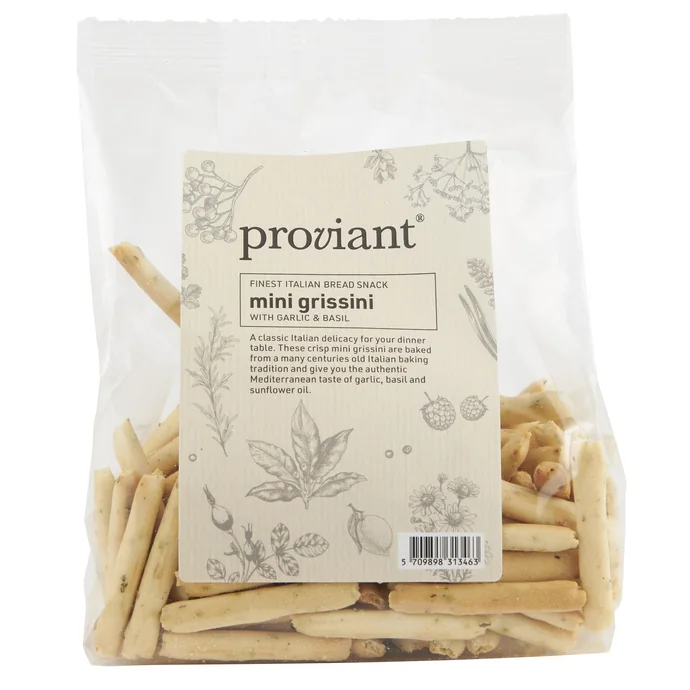 Proviant / Slané krekry Mini Grissini Garlic & Basil