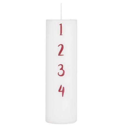 IB LAURSEN / Adventná sviečka s číslami 1-4 Red Numbers