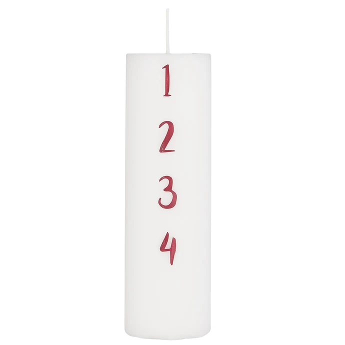 IB LAURSEN / Adventná sviečka s číslami 1-4 Red Numbers