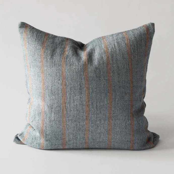 TELL ME MORE / Lněný povlak na polštář Melvin Beige Stripe 50 x 50 cm