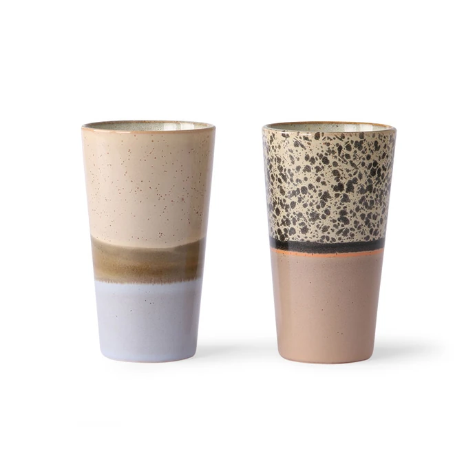 HK living / Vysoký latte cup Multicolour - set 2 ks