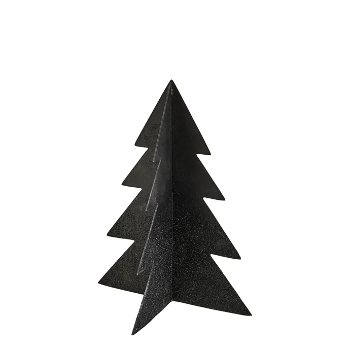 House Doctor / Vánoční dekorace Black Glizz Tree 17 cm