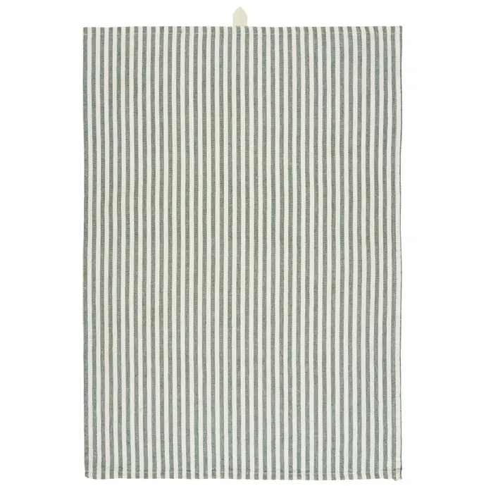 Ib Laursen / Bavlněná utěrka Green Stripes