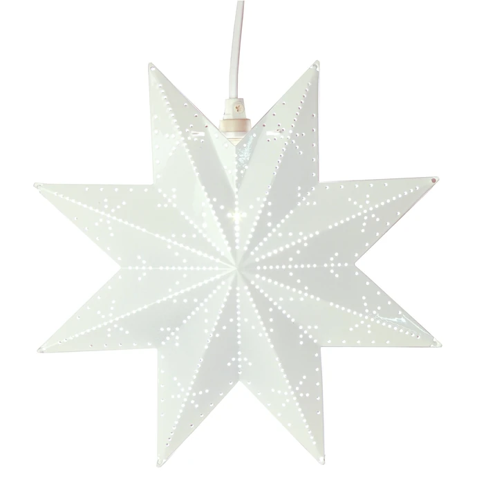 STAR TRADING / Plechová svítící hvězda White Classic 31 cm