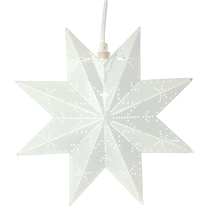 STAR TRADING / Plechová svietiaca hviezda White Classic 31 cm