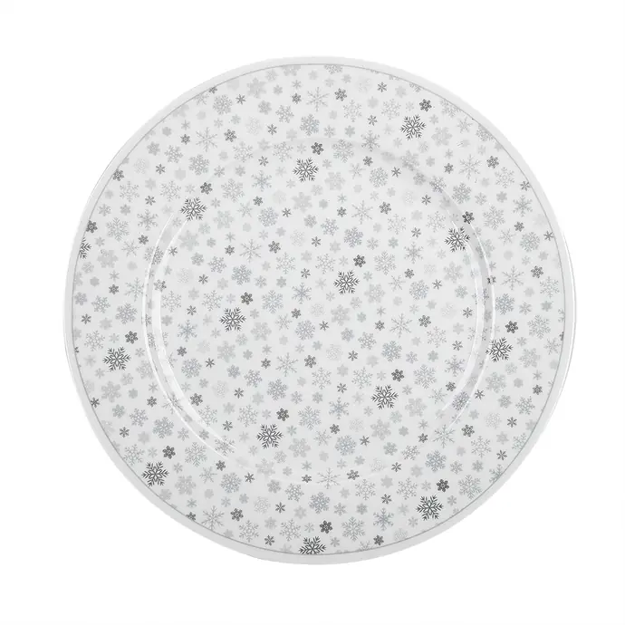 Krasilnikoff / Porcelánový tanier Snowflakes 27 cm