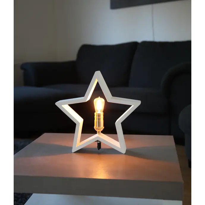 STAR TRADING / Stolná lampa v tvare hviezdy Lysekil White