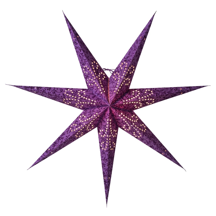 watt & VEKE / Závesná hviezda Leo slim Purple 80 cm