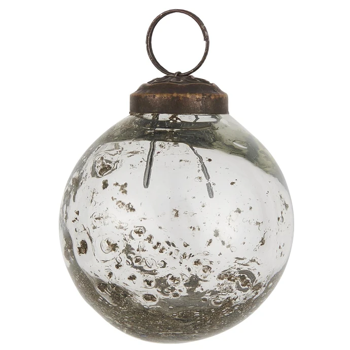 Ib Laursen / Vianočná ozdoba Pebbled Glass Clear