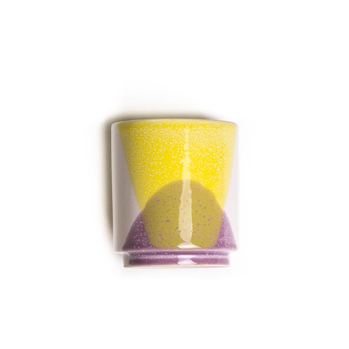 HK living / Keramický hrnček 80's Lilac & Yellow