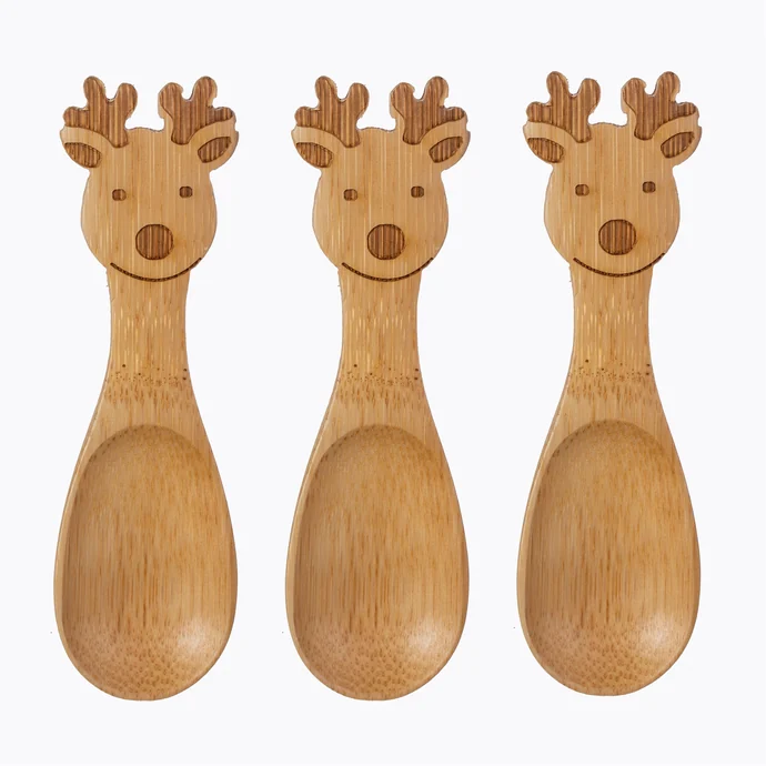 sass & belle / Bambusová lyžička Reindeer - set 3 ks