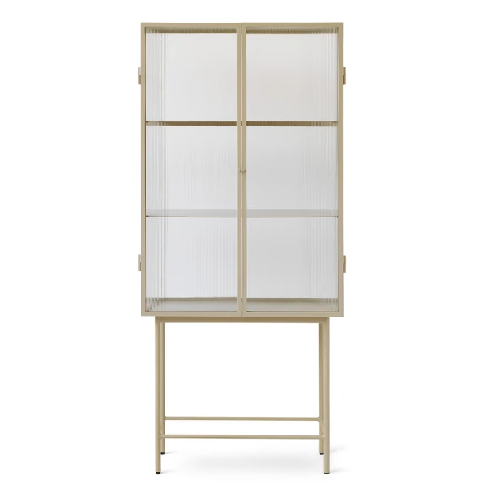 Ferm Living / Vitrína Haze Reeded glass / Cashmere