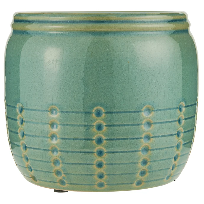 Ib Laursen / Keramický obal na květináč Pattern Green Větší