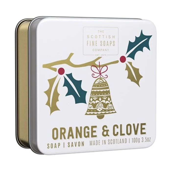 SCOTTISH FINE SOAPS / Vianočné mydlo v krabičke Orange & Clove 100g