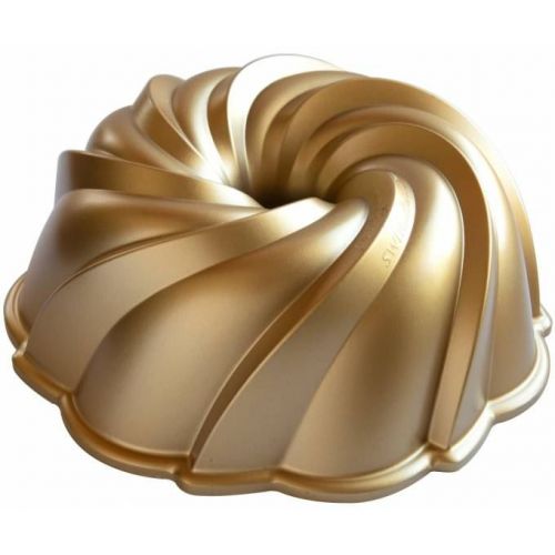 Nordic Ware / Hliníková forma na bábovku Swirl Gold