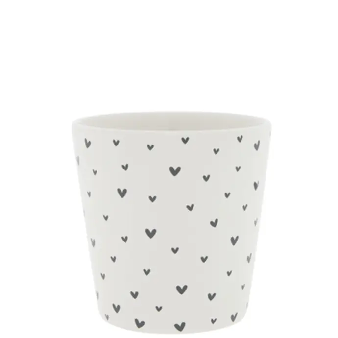 Bastion Collections / Porcelánový latte cup Little Black Hearts 300ml