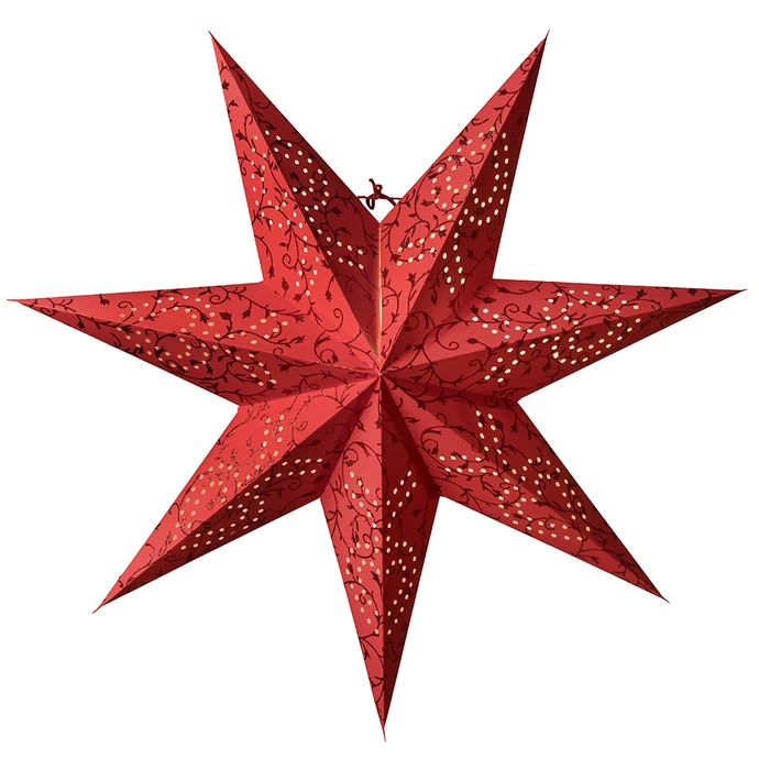 watt & VEKE / Závěsná svítící hvězda Beatrix Red 72cm