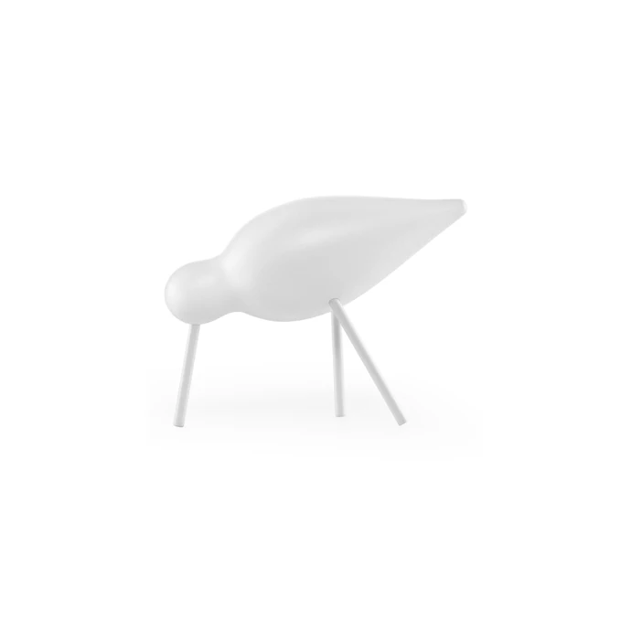 normann COPENHAGEN / Dřevěný ptáček Shorebird medium White/white