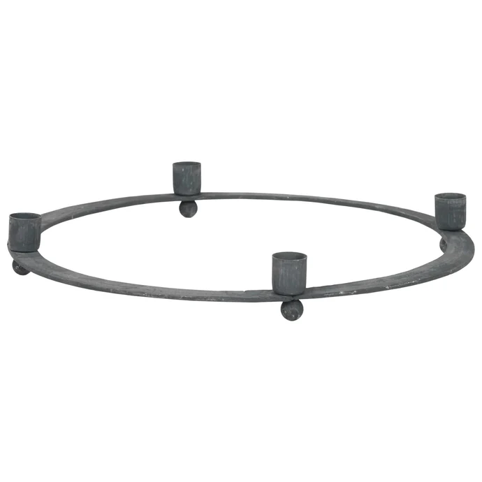Ib Laursen / Adventní kovový svícen Grey Thin