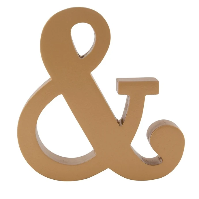 sass & belle / Dřevěná dekorace Gold Ampersand