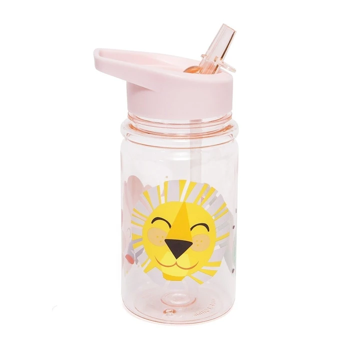 PETIT MONKEY / Dětská lahev Shiny Lion Pink 400 ml