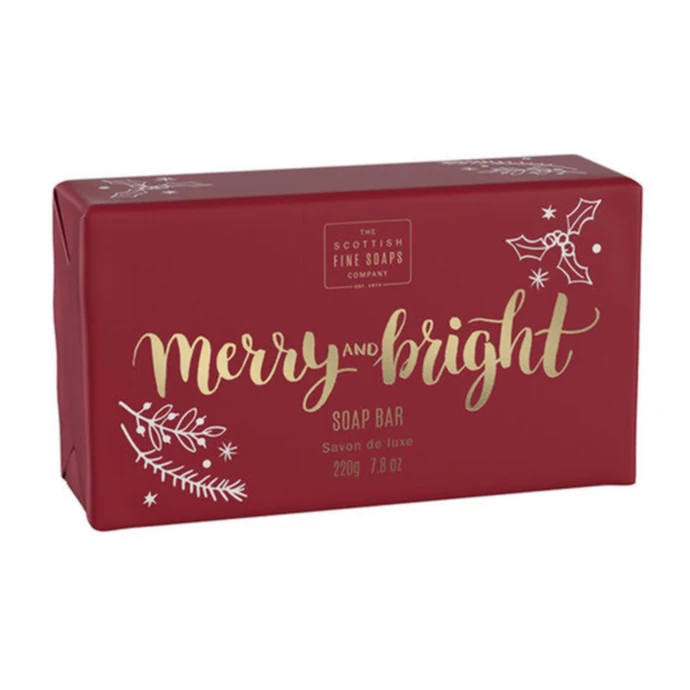 SCOTTISH FINE SOAPS / Vánoční tuhé mýdlo Merry and Bright 220g