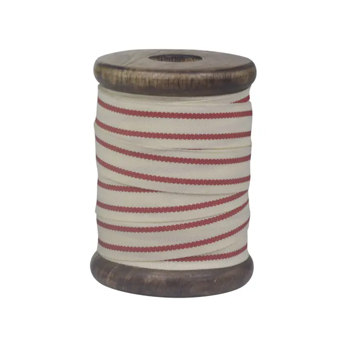 Chic Antique / Bavlnená stuha Red Stripes 5m