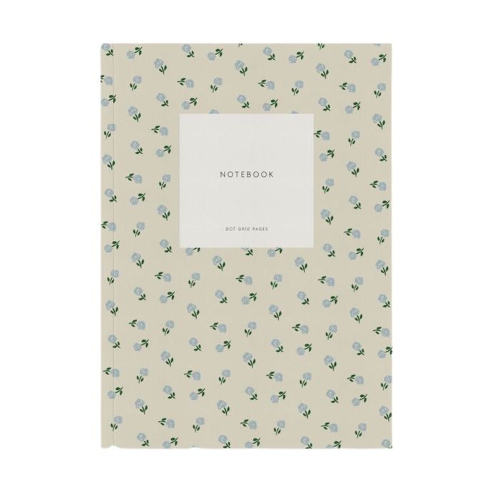 Kartotek Copenhagen / Bodkovaný zošit Small Flower Creamy Grey A5