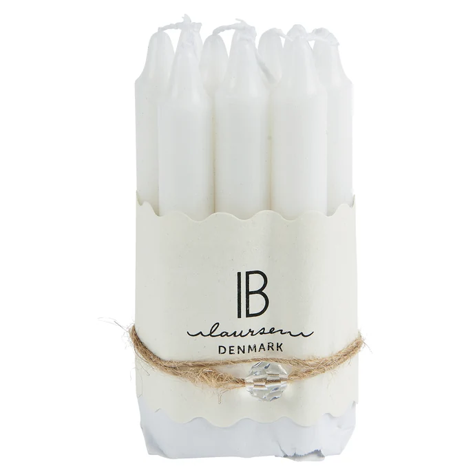 Ib Laursen / Úzka sviečka White 10 cm - set 10 ks