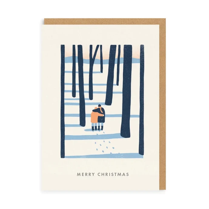Ohh Deer / Vánoční přání Merry Christmas Couple in Woods