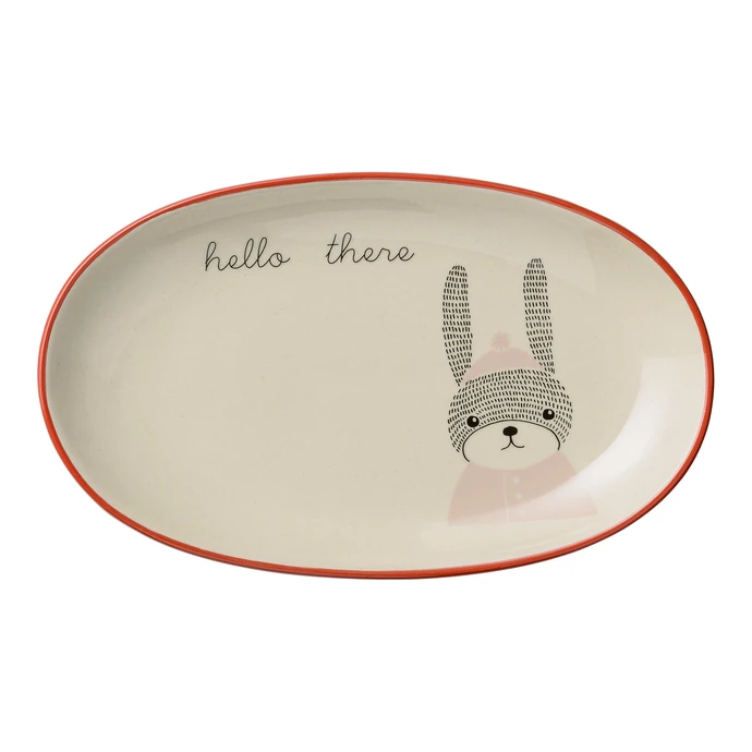 Bloomingville / Oválný talířek Mollie Rabbit 21,5 cm