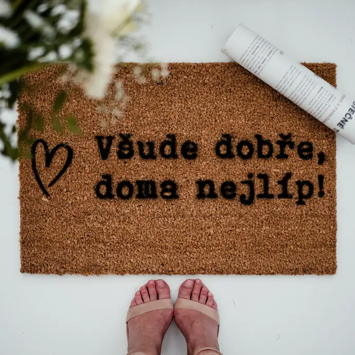 Artsy Doormats / Rohožka Všude dobře, doma nejlíp - CZ