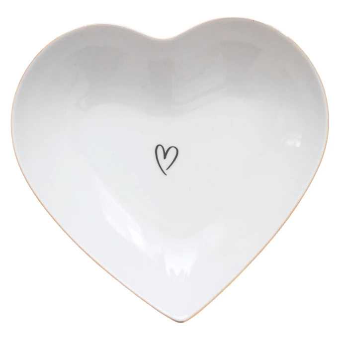 Bella Rose / Porcelánový tanierik v tvare srdca Srdiečko 16 cm