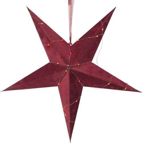 STAR TRADING / Papierová svietiaca LED hviezda Velvet 60cm