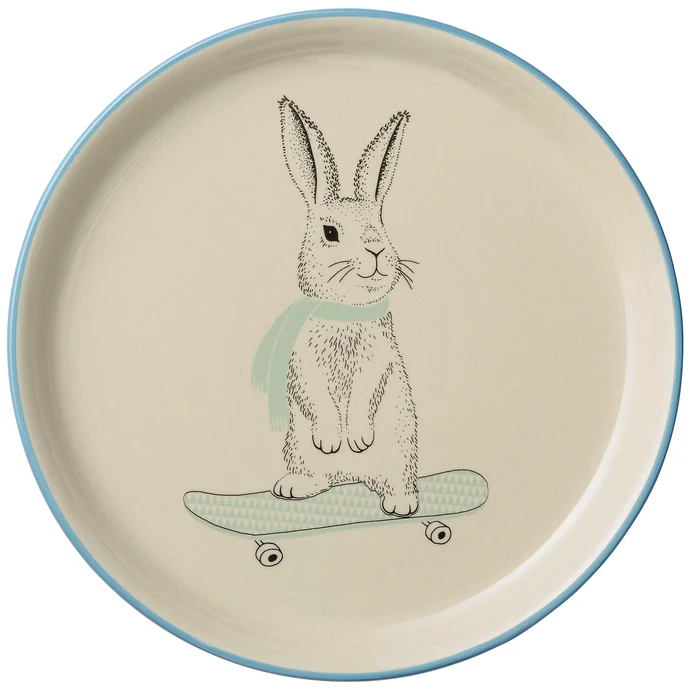 Bloomingville / Keramický tanier Marius Rabbit 25 cm