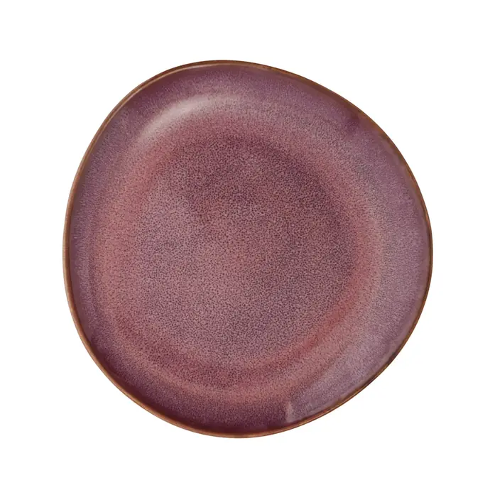 MADAM STOLTZ / Dezertní talíř Plum Reactive Glaze Ø 16 cm