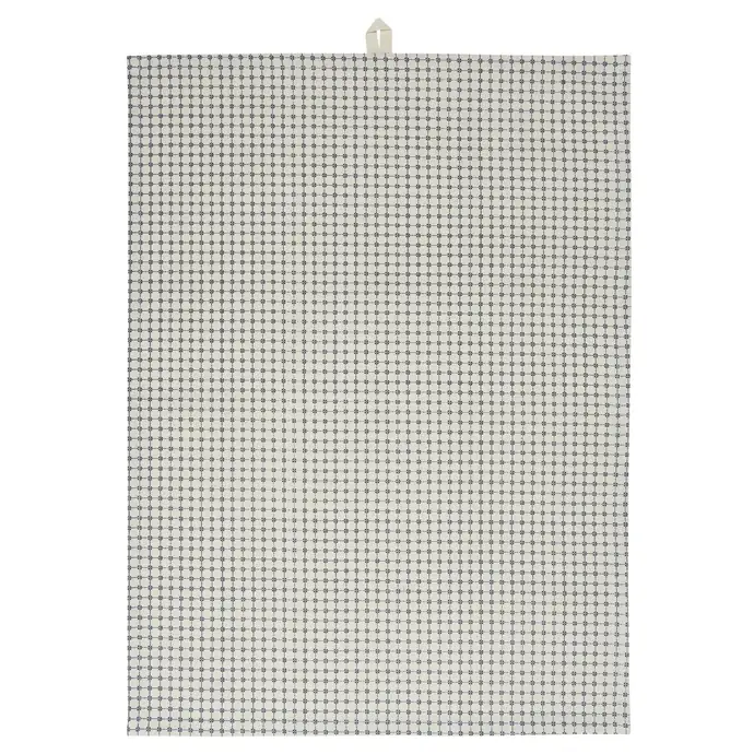 IB LAURSEN / Bavlněná utěrka Grey Square 50 x 70 cm